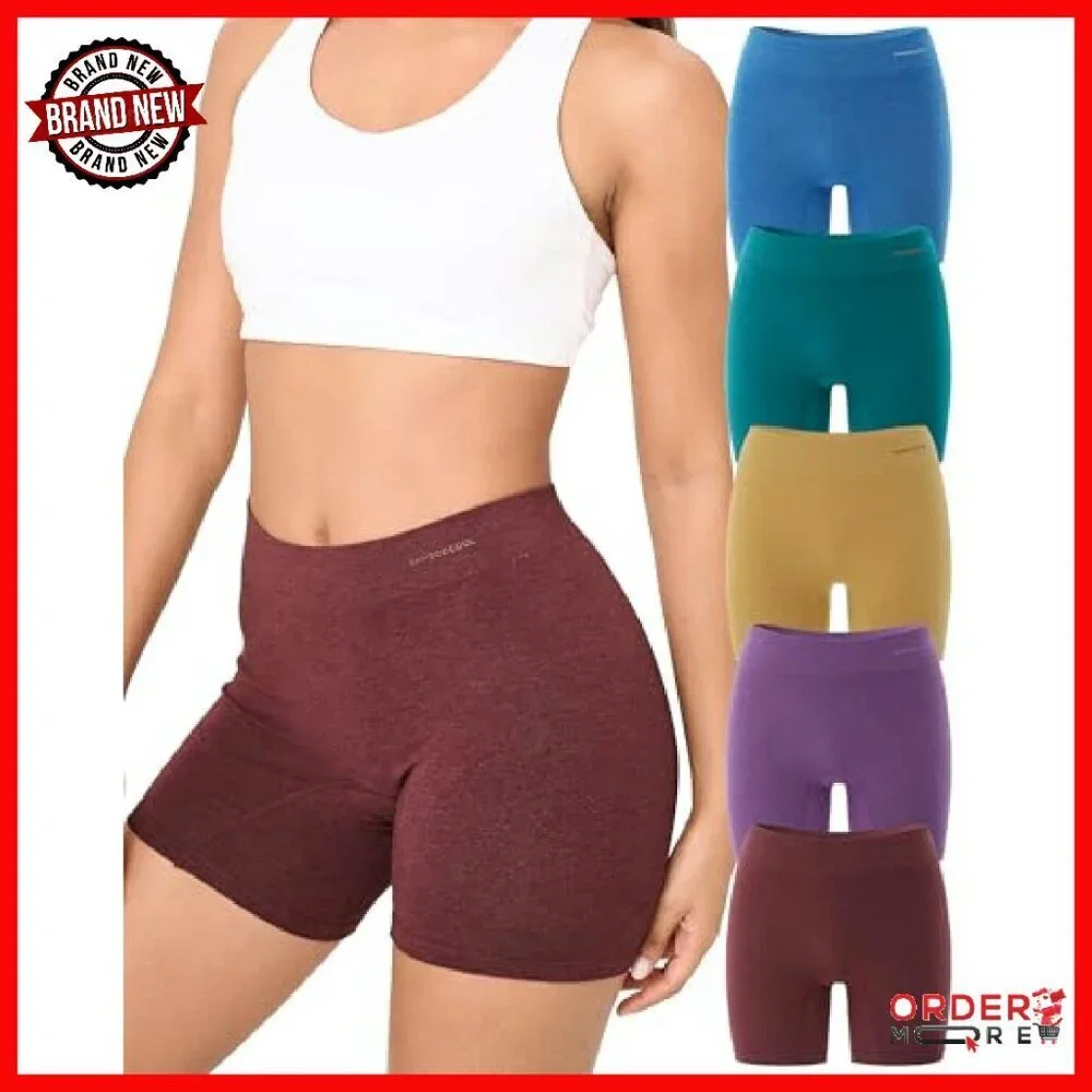 Seamless Boyshort Panties 5-Pack - Tag-Free Soft Stretchy Bamboo